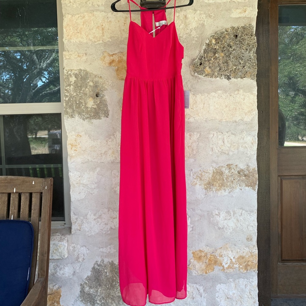 Pink Formal Dress, Cut outs on size and size xs